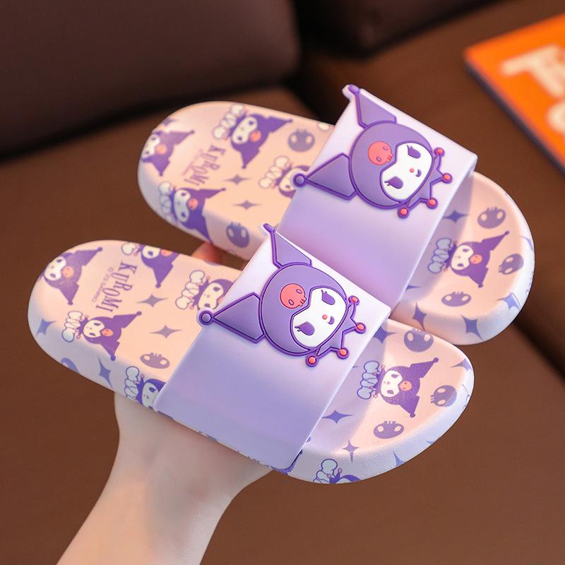 

Kuromi children s summer cartoon sandals for boys and girls, suitable for indoor and outdoor wear, non-slip soft-soled baby slippers 26-27Code【Inner Length1