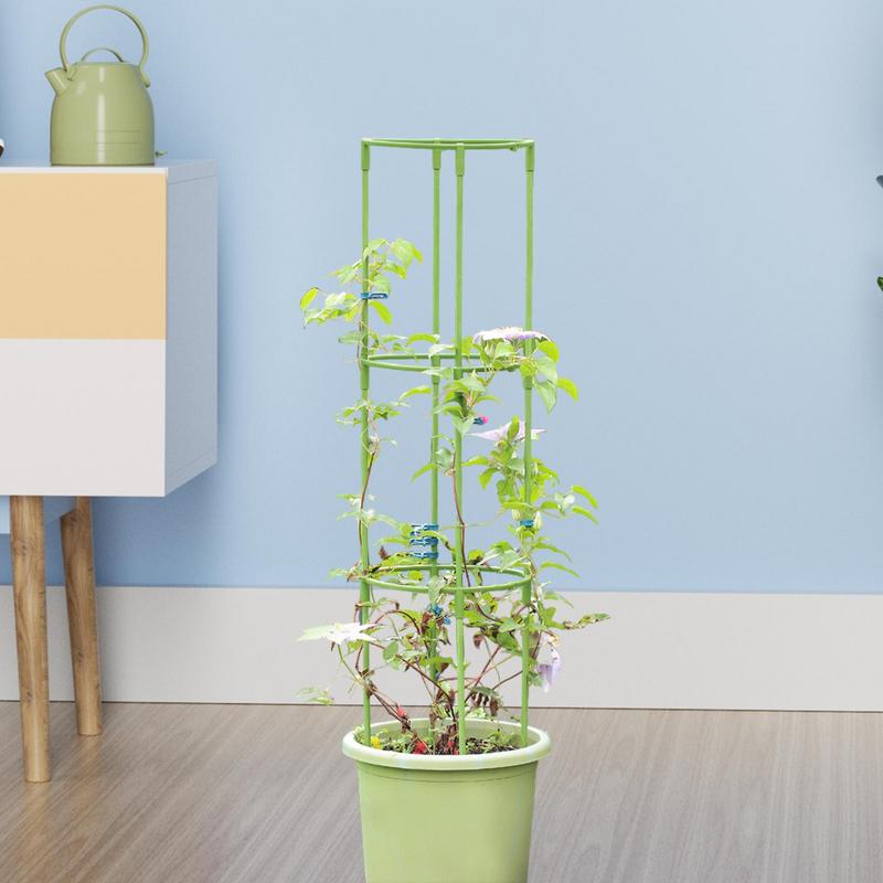 Trellis for Climbing Plants Stackable Plant Grid Frame with Fiberglass Tube Decorative Plant Support Supplies with Round Top