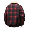 American Style Suede Collar with Added Velvet and Thick Checkered Pattern for Sports and Leisure Outdoor Men's Jacket and Cotton Jacket