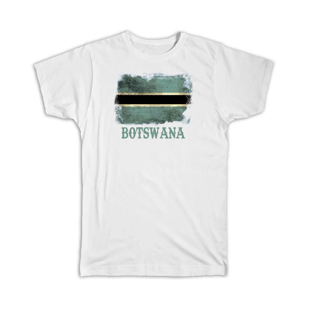 Gift T-Shirt : Botswana Botswanan Flag Africa African Country Souvenir Patriotic L