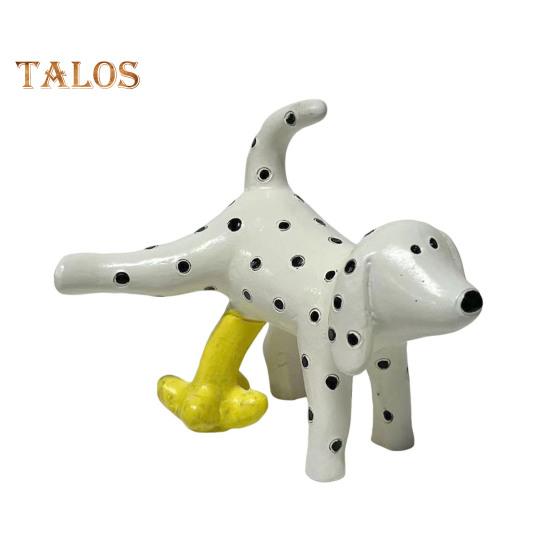 

Украшение в виде писающей пятнистой собаки из смолы, фигурка щенка далматина, мультяшная писающая статуя далматина для украшения стола в саду и в помещении Dog