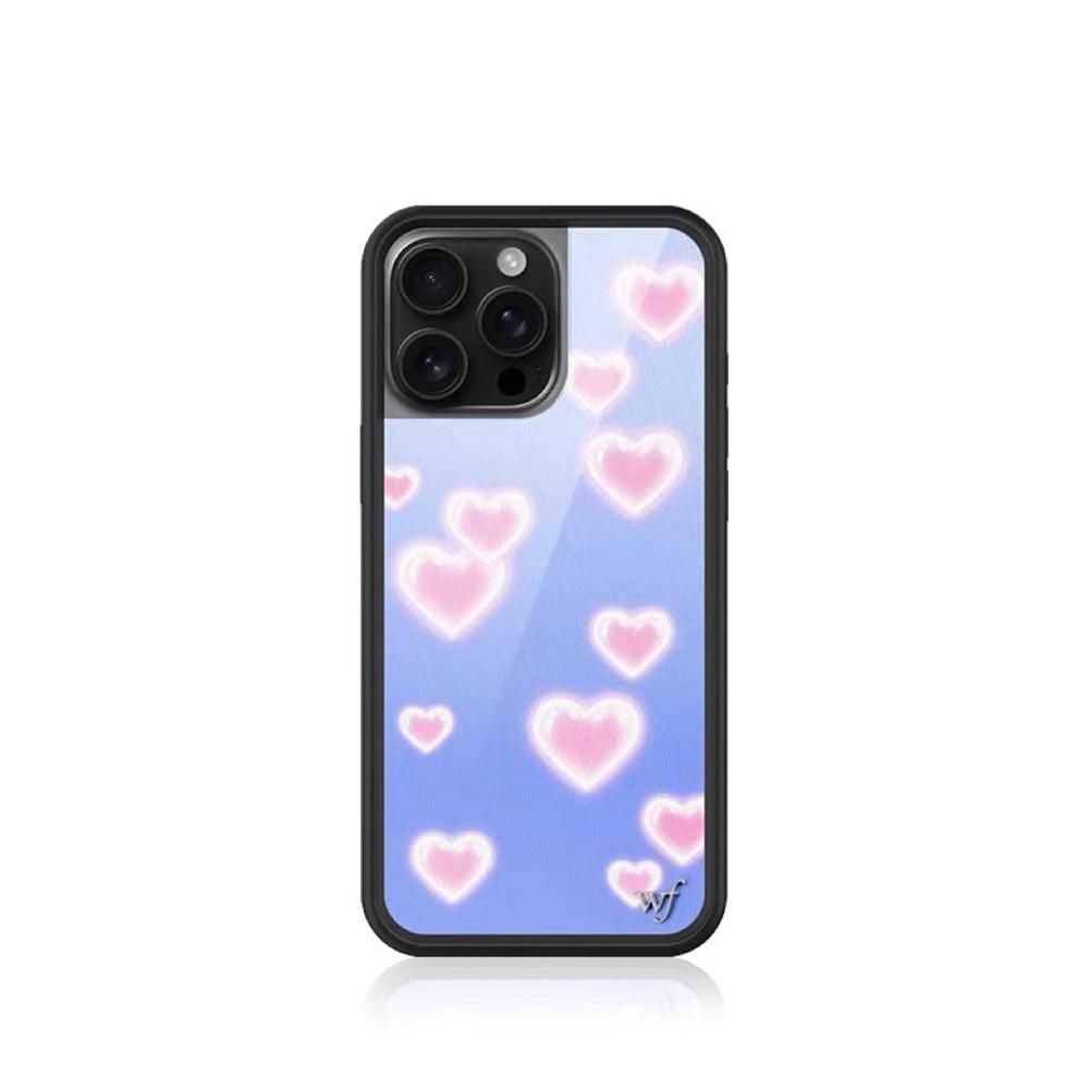 Custodia Telefono Fiori di Campo Campanula Sogni Ciliegio Per iPhone 17 16Pro Max 15plus 14 12 13 Lila Muschio Sogni Cuori Copertura Poker 3D WF