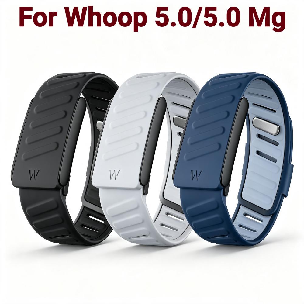 Adjustable Dual-Color Sports Silicone Wristband Replacement Strap Compatible With Whoop 5.0 Tracker Watch Accessory
