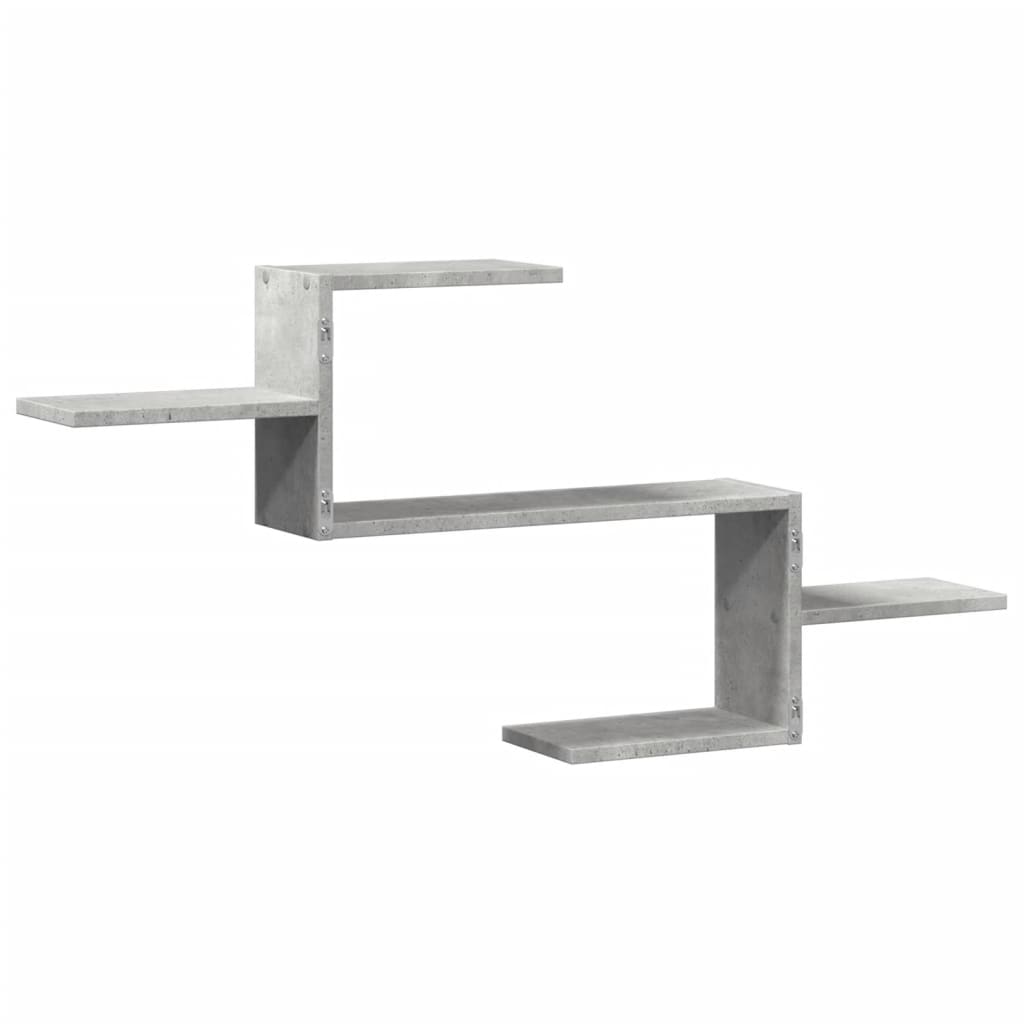 Wall Shelf Concrete Gray 104x15x49 cm Engineered Wood