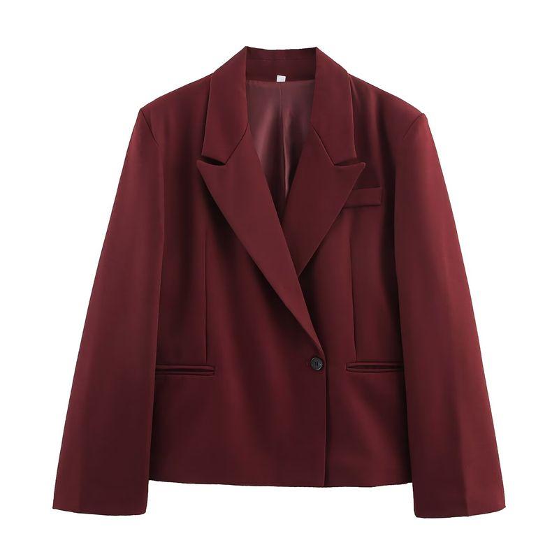 Kaslead New Women Clothes Western Style Fashion Simple and Versatile Loose Short Blazers