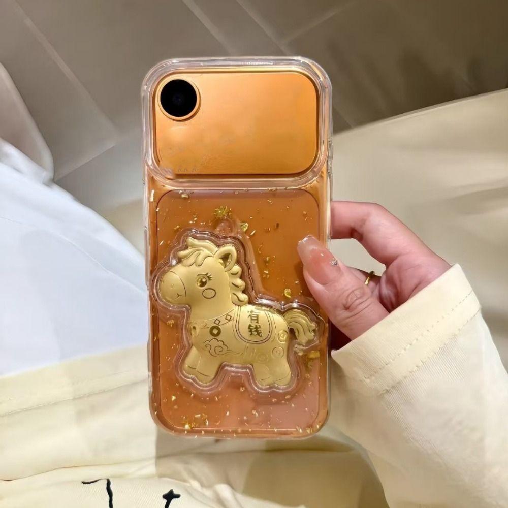 Creative Golden Horse Accessories Year of Horse Mascot Dolls Gold Pony Keychain Accessories Cute Chinese Style