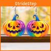 Halloween Creative Themed Colorful Pumpkin Pattern Women Acrylic Earrings