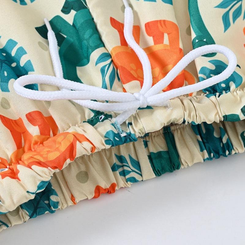 Kids Boys Print Swimming Shorts Causal Beach Shorts Drawstring and Side Pockets Design Swim Trunks