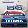 Name Individuell Tennessee Titans Logo Muster Bettwäsche Set Bettbezug Kissenbezug Heimdeko Geschenk (1 Bettbezug + 2 Kissenbezüge, ohne Füllung)