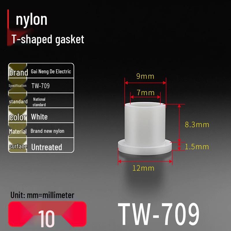 T-förmiger Nylon-Kunststoff-Dichtungsring und Schraubwellenhülse (Für dich: M2-M35)
