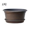 Non-slip Bulb Growing Pots Plant Pot with Saucer, 10 Inch 13 Wide Flowerpot Drainage Flower Saucer Holes, Indoor Outdoor Planter for Tulips
