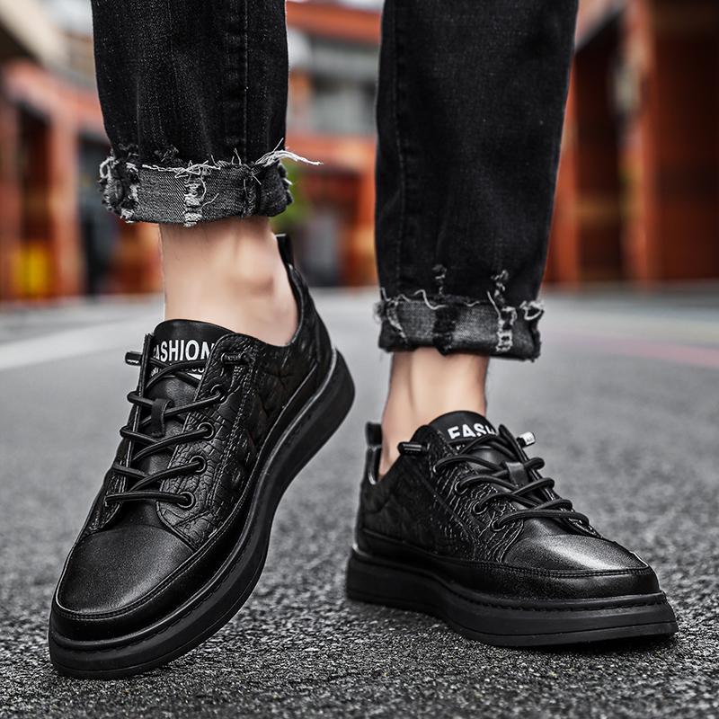 Schuhe Herren Slipper Leichte Lederschuhe Herren Mode Weiße Sneaker Weiche Bequeme Bootsschuhe Herren Sportschuhe Plateau