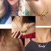 Vnox Personalized Name Necklace Custom Made Any Name Font Stainless Steel Metal Women Jewelry