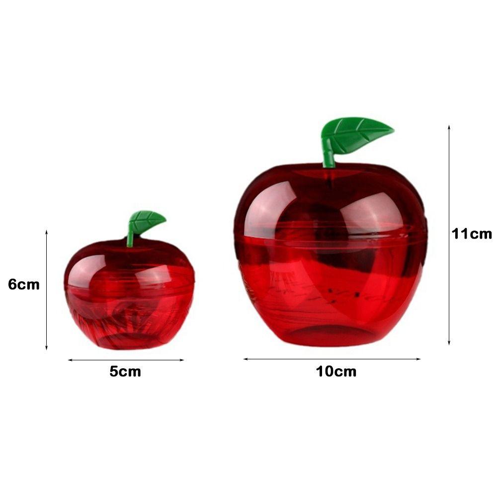 5pcs Transparent Plastic Christmas Decorations Balls Apple Shaped Display Holder Clear Bauble Ornament Openable Design