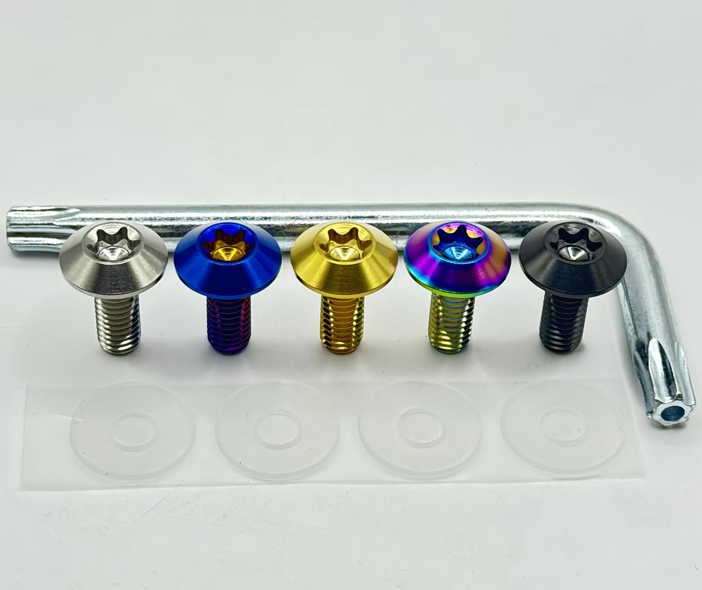 Kuroobaa Car Titanium License Plate Bolt M6 Anti-Theft Screw Number