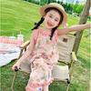 Summer 0-10 Years Girls Floral Printed Suit Baby Girl Sleeveless 2pcs Clothing Set