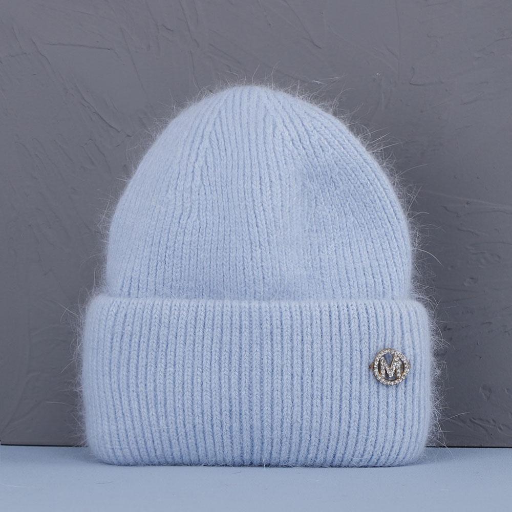 2023 new  Hot Selling Winter Hat Real Rabbit Fur Winter Hats For Women Fashion Warm Beanie Hats Solid Adult Cover Head Cap