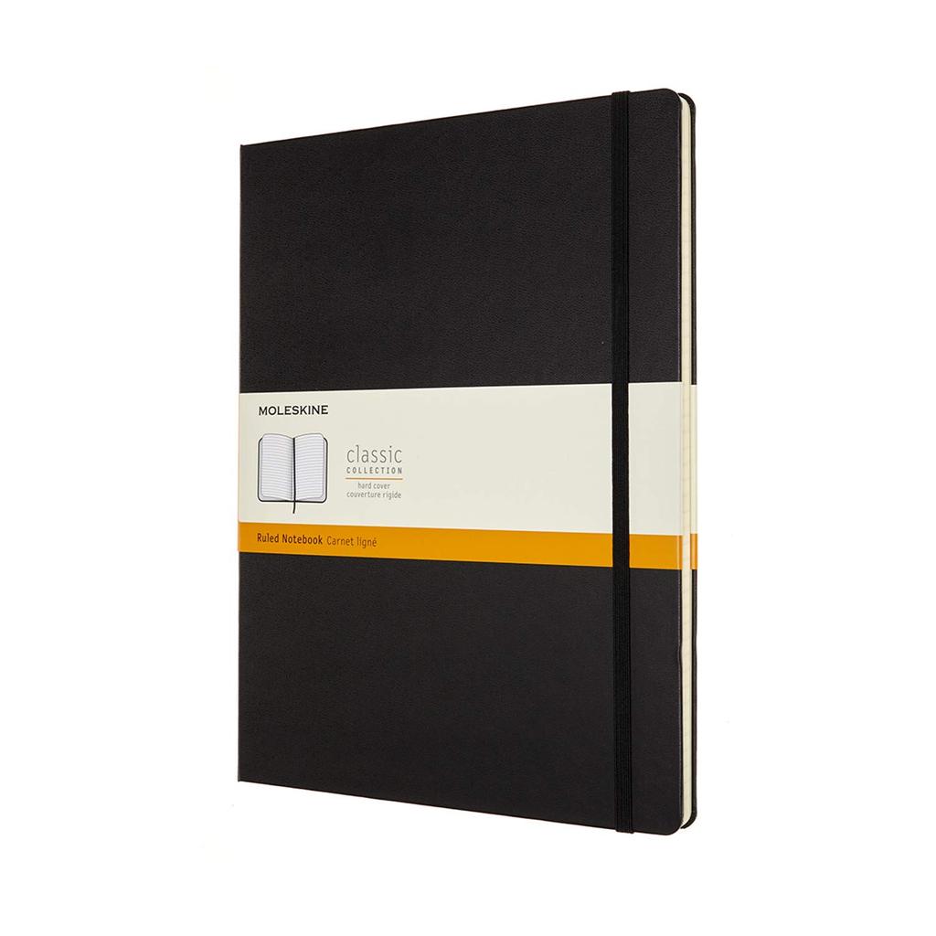 Moleskine Notebook Classic Notebook Hard Cover XXL Size Lined Black QP100