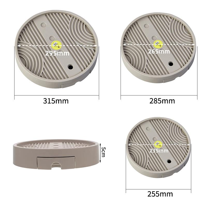 Round Caster Flower Pot Moving Tray Non Slip And Stable With Drainage Tray Suitable For Indoor And Outdoor Use Keeps Clean