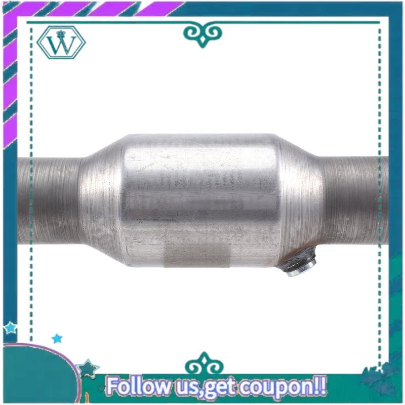 AA92-2.5Inch Spun Universal Catalytic Converter High Flow Stainless Steel 425250 Exhaust Catalytic Converter Silver 1Pcs