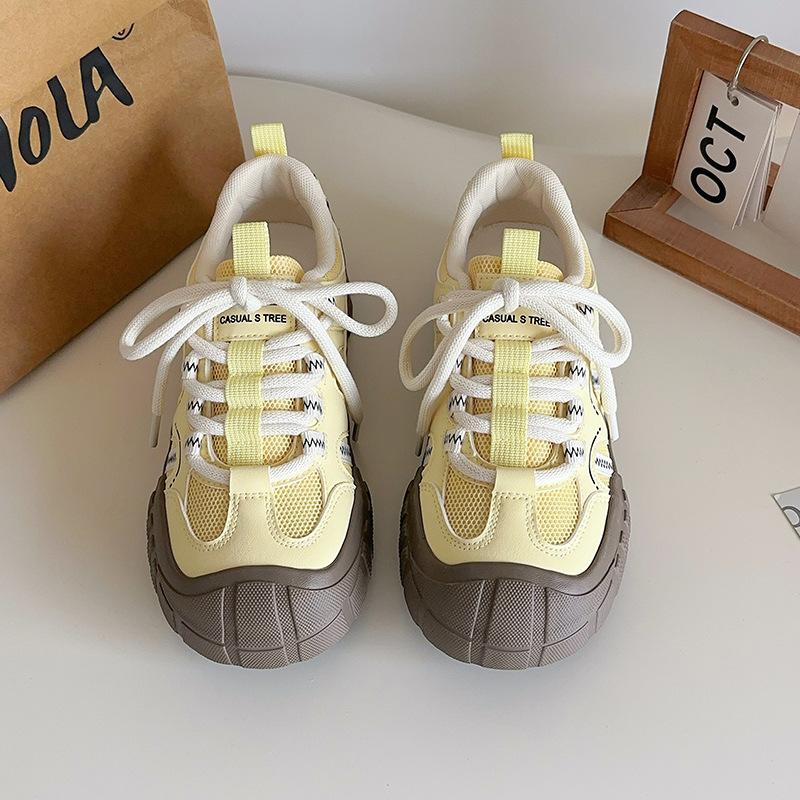 American Mountaineering Women's Shoes 2025 Platform Dad Shoes Versatile Hiking Shoes BE-6853