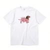 You Are One Hot Dog T-Shirt Summer Street Fashion Casual Wear Printed Funny T-Shirt  White Short Sleeve Loose Cotton Top
