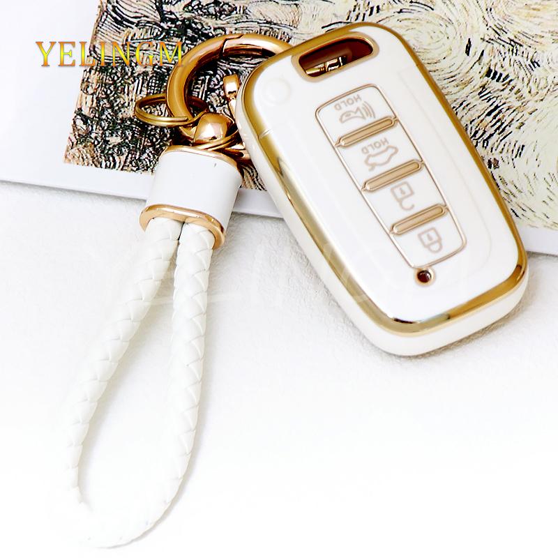 For Kia Hyundai Equus Optima K5 Forte Opirus Rohens Ix35 Soul Sorento Mohave Borrego 3/4 Buttons Car Key Case Cover Shell Fob