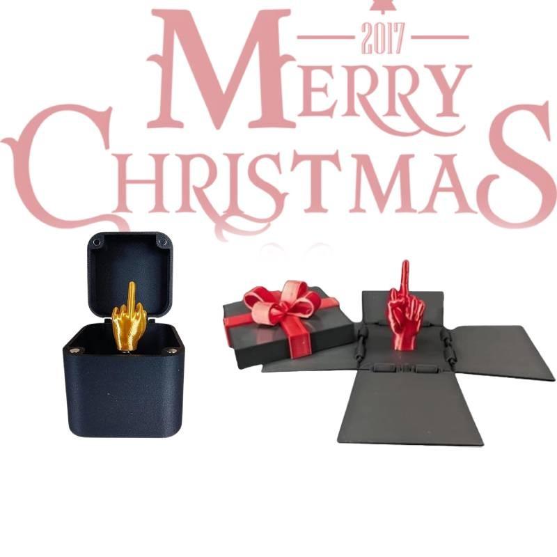 Unique And Creative Middle Finger In A Box Decorative Gift For Christmas Celebrations