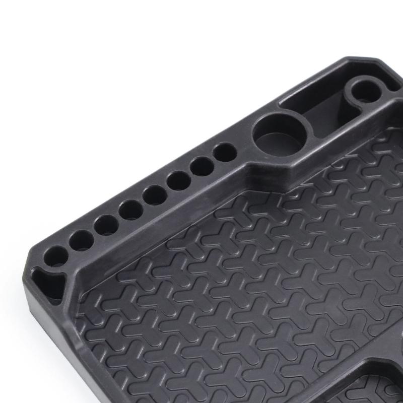 Heat Resistant Plastic Organizers Tray Feature Integrated Magnetic Plate and Multiple Dividers for Neat Parts Storage