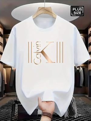 Golden K Print Fashion Versatile 100Cotton Men Woment Tshirt Summer Autumn Daily Sports Party Casual Loose Street Short Sleeve