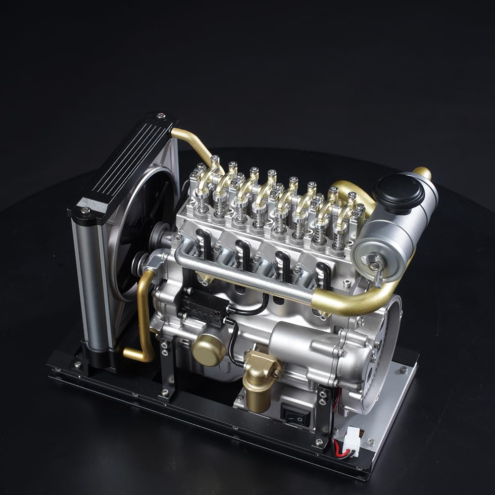 TECHING Diesel Engine Assembly Fully 3D 300 Adult Motor Estimated Construction 4 Hours Kit, Functional, Puzzle, Metal, Pieces, Physics, Toy, Gift,