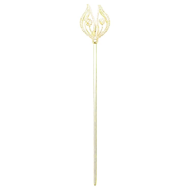 Sparkling Royal Scepter with Rhinestones Decors Flower Wand For Stage Performances And Wedding Dance Ball Stage Prop