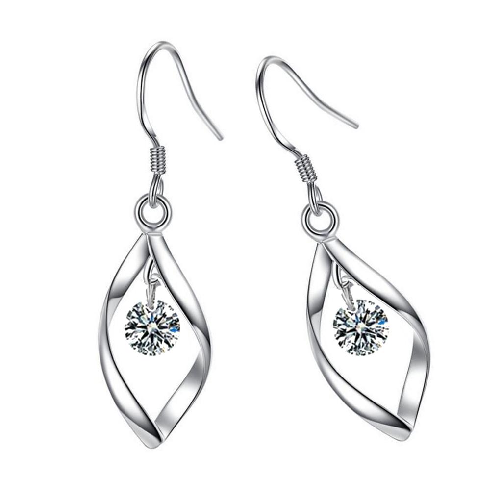 Ohrhänger mit verdrehten Perlen im koreanischen Stil, Schmuck, zarte Zirkonia-Ohranhänger-Verzierung für alltägliche Eleganz