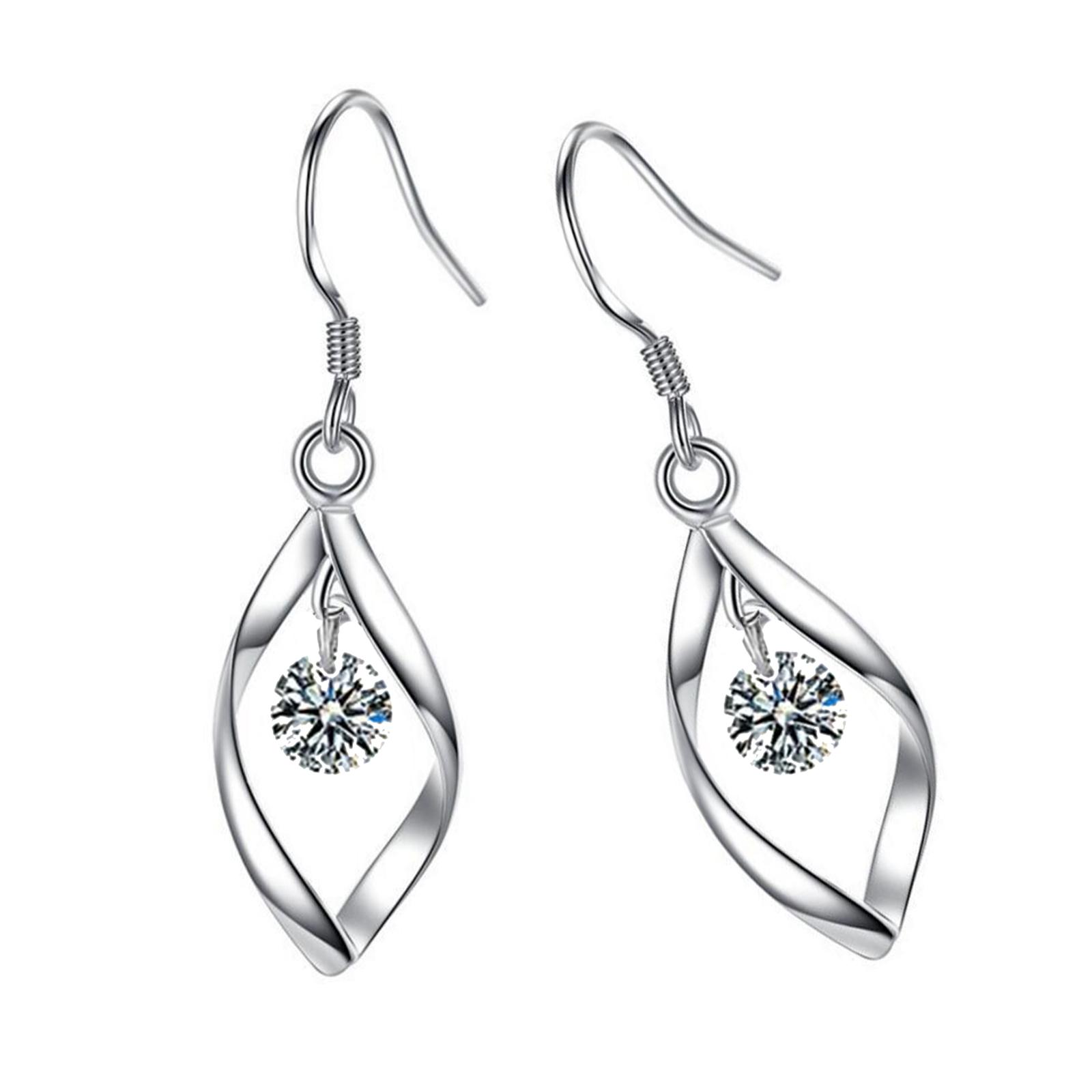 

Korean Style Twisted Pearl Dangle Earrings Jewelry Delicate Zirconia Ear Pendant Adornment for Everyday Elegance 2