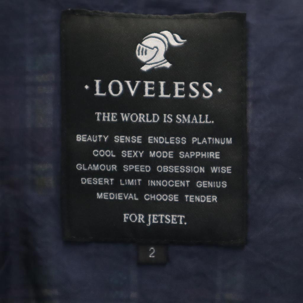 LOVELESS Check Pattern 7 minutes sleeve Seersucker tailored jacket 2 Men's Used