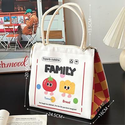 Original süße handgehaltene Lunchtasche für Büroangestellte und Studenten, Lunchbox-Tasche mit großem Fassungsvermögen und hohem Aussehen, isolierte Lunchbox-Tasche
