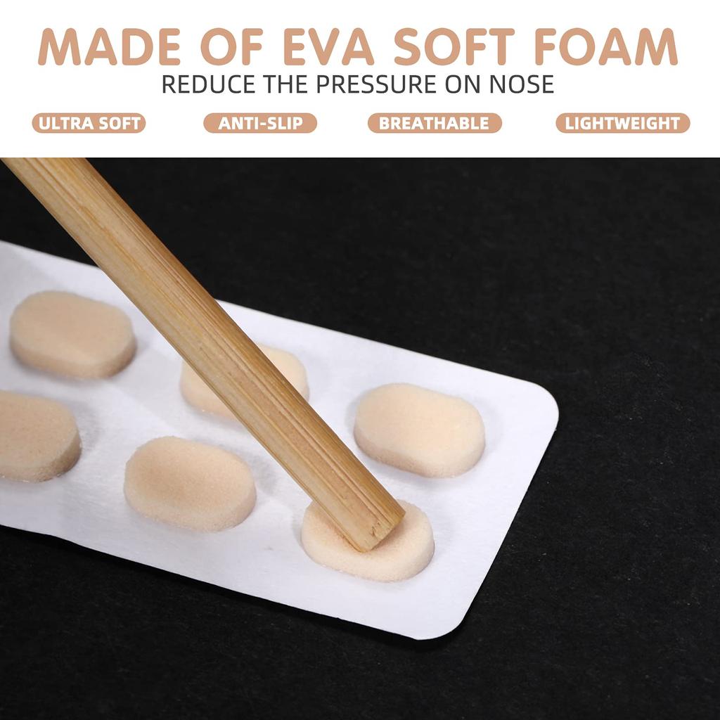 16pcs Self-Adhesive Eye Glasses Nose Pads EVA Foam Anti-Slip Reusable Mini Soft For Eyeglasses Accessories Kit