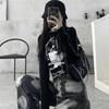VAYLA Gothic Goth Style Tshirt Women Autumn Long Sleeve Grunge Crop Tops Vintage T-shirt Harajuku Tees Streetwear Clothes Punk