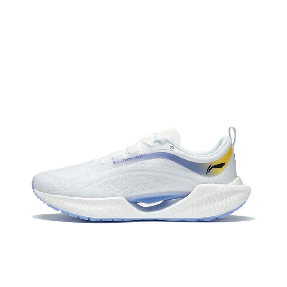 

LiNing Super Light 19 Cushioning Anti Slip And Wear Resistant Reflective Low Top Running Shoes Women s White Blue 35.5