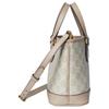 Gucci Ophidia Abnehmbarer Schultergurt Doppel G Logo Canvas mit Lederbesatz Mini-Schultertasche Crossbody-Tasche Damenhandtaschen Beige Weiß 811716-FAA4G-9897