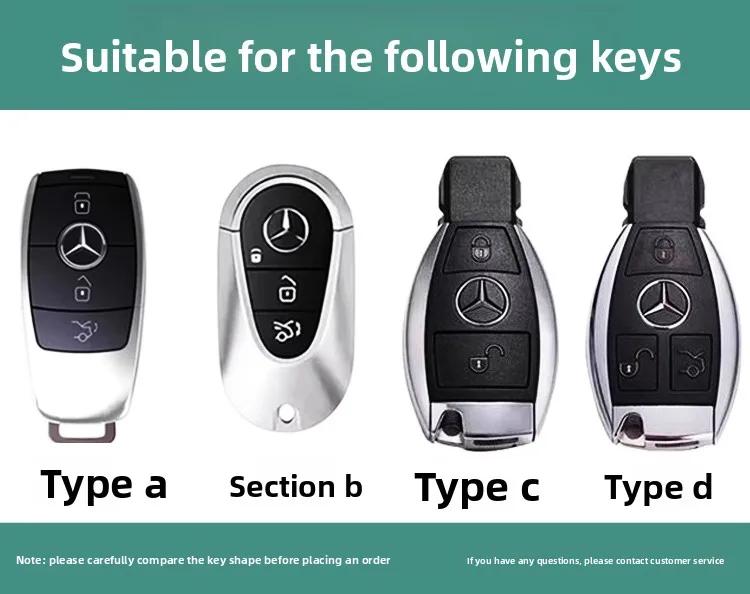 PZQ2 Zinc Alloy Car Key Cover for Mercedes-Benz A-Class Remote Control Cover Mercedes-Benz A180 A200 Key Cover Accessories