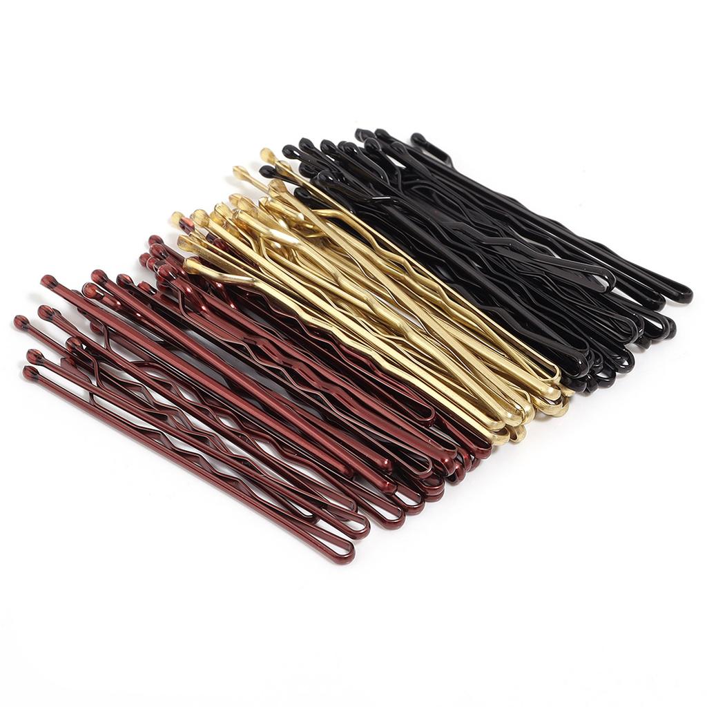 50pcs 5cm Metal Hairpins Casual Curly Wavy Grips Barrette Hair Clips For Women Girls DIY Hair Styling Tools Hair Accessories