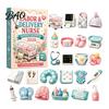 Acrylic Miniature Props 2026 Career Advent Calendar, 24-Day Countdown Box with Mini Occupation Calendar Figures, Community Helper Ornament Set,