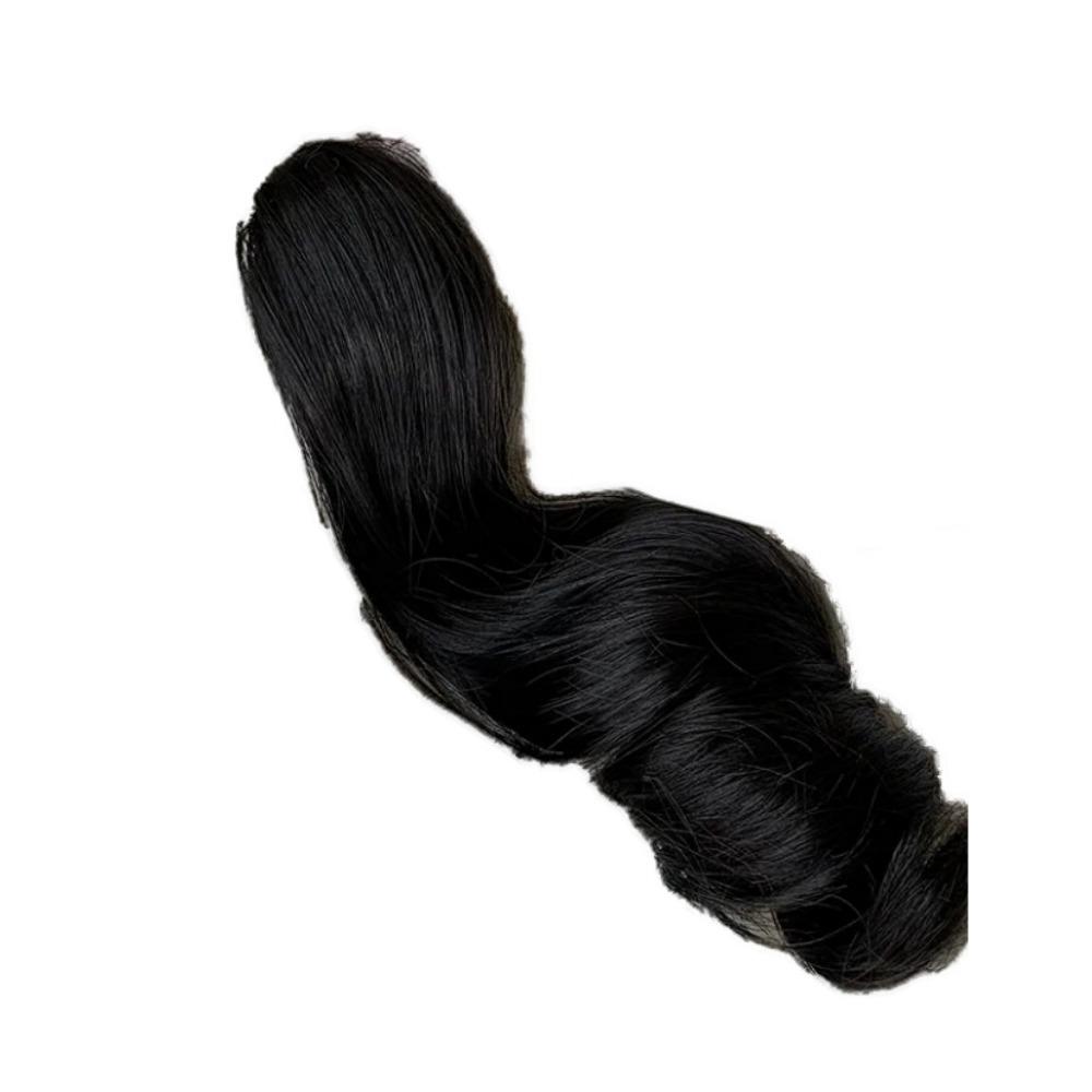 

Curly Hair Ponytail Detachable Doll Hairpiece Single Piece Doll Chemical Fiber Wig Toy чорний