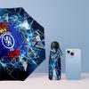 Chelsea FC Pattern Printed Mini 5 Folds 8 Ribs Compact Umbrella Windproof Waterproof Lightweight Portable Folding