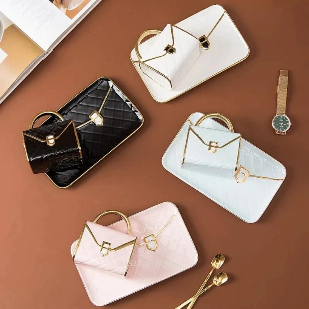 Handbag-Shaped Creative Mug With Saucer & Spoon Nordic Ceramic Milk Tea Office Cups Drinkware Coffee Cup Sets Gift