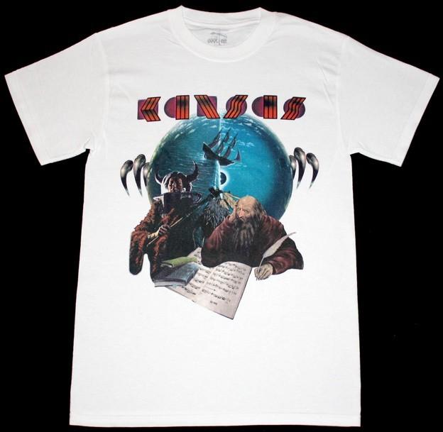 Vtg KANSAS Band ANTHOLOGY Album Heavy Cotton White Shirt All Size For Men EN53 S