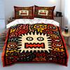 Quirky monsters with colorful background Print Bedding Set 1 Duvet Cover 2 Pillowcases for Adult and Children Luxury Gift