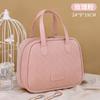 Storage bag high-end new large-capacity braided grid cosmetic brush partition storage