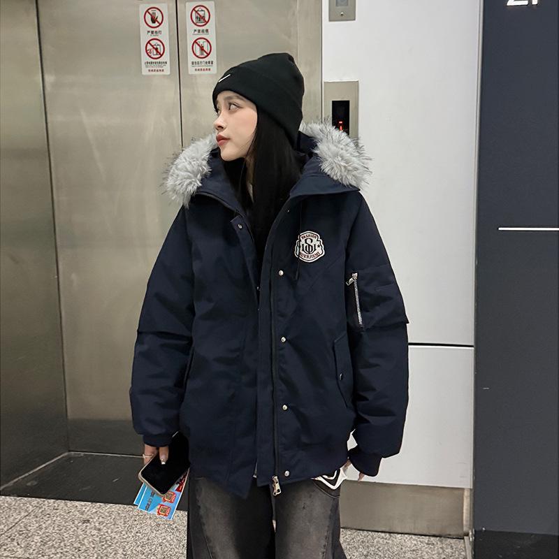 Women's 2025 Retro Parka Down Cotton Jacket - Winter Warmth, Short Workwear Essential
